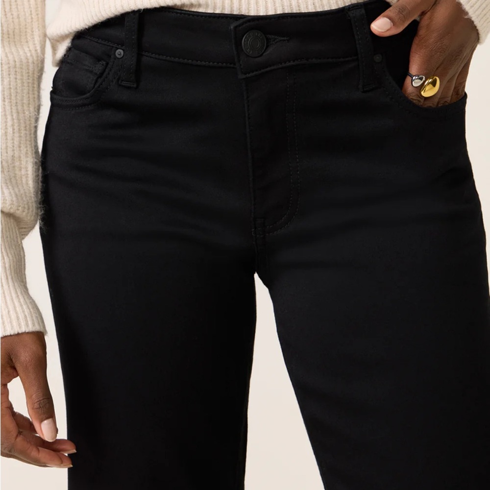 Kut from the Kloth Black High-Rise Wide Leg Jeans - Picture 3 of 8